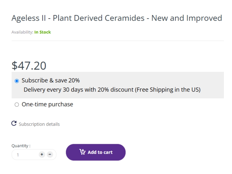 Best Phytoceramide Supplement Review Ageless II Plant Derived Ceramides by DeRose Prices