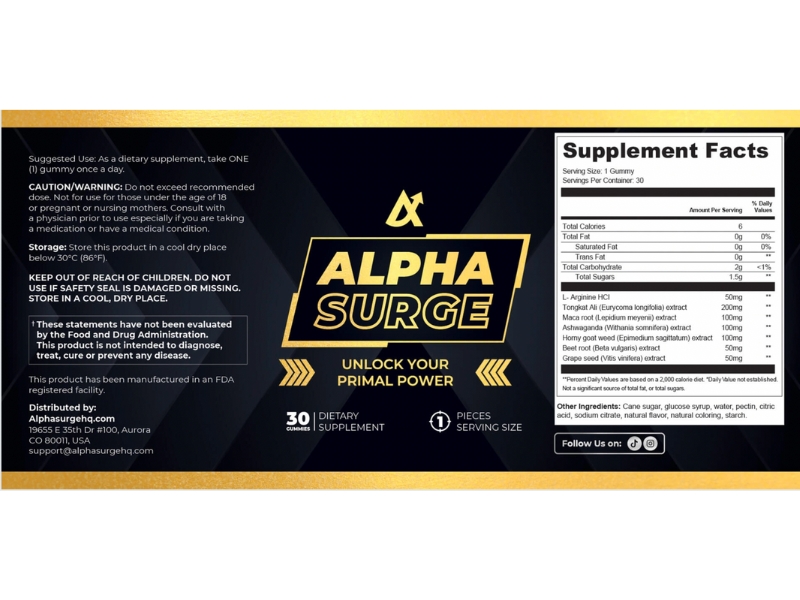 Alpha Surge Review - What the Ingredients, Benefits & Side Effects Risk Say About AlphaSurge Supplement Facts