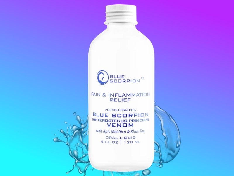 Blue Scorpion Review Non-Toxic Homeopathic Oral Liquid Venom for Natural Pain and Inflammation Relief