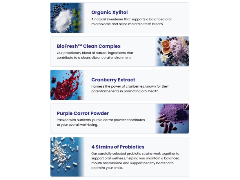 ProvaDent Dentist-Endorsed Red Dental Foam Mouth Formula for Optimal Oral Microbiome Support Ingredients