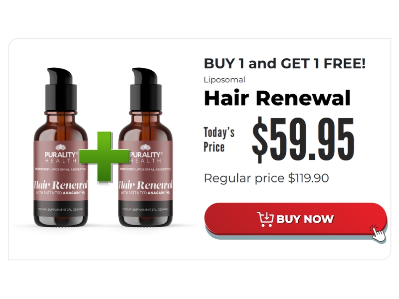 Best Hair Regrowth Supplement Review Purality Health PureDose Liposomal Hair Renewal Prices