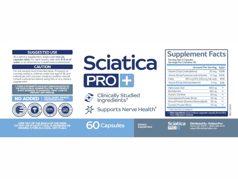 Sciatica Pro+ Best Sciatica Health Tips Plus Supplement Facts for Nerve Pain Relief Ingredients